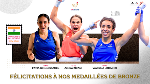3 médailles de bronze en boxe française