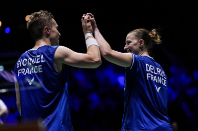 Gicquel et Delrue en demi finale du double mixte