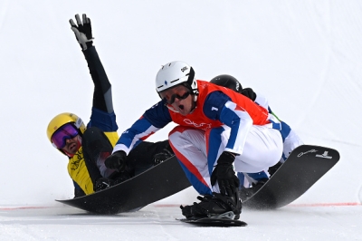 Les français au pied du podium en snowboard cross
