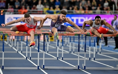 Wilhem Belocian seulement 5e sur la finale du 60m haies
