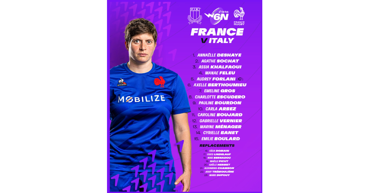 La compo du XV de France face à l'Italie